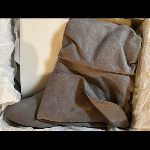 NEW Rampage Bridge Faux Suede Boots Gray 9.5